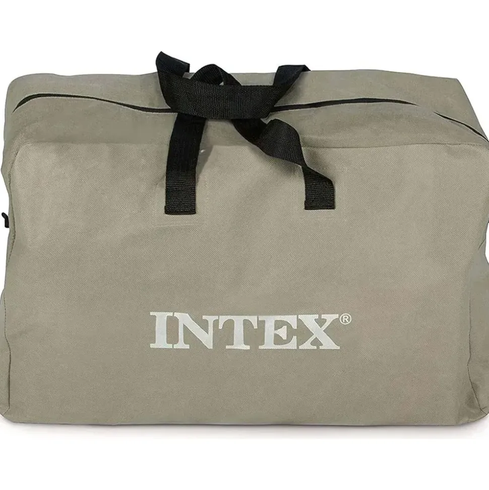 Intex Schlauchboot Excursion 4 Weiß inkl. Pumpe und Alu-Paddel