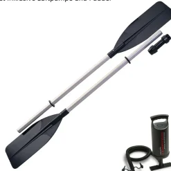 Intex Schlauchboot Excursion 4 Weiß inkl. Pumpe und Alu-Paddel