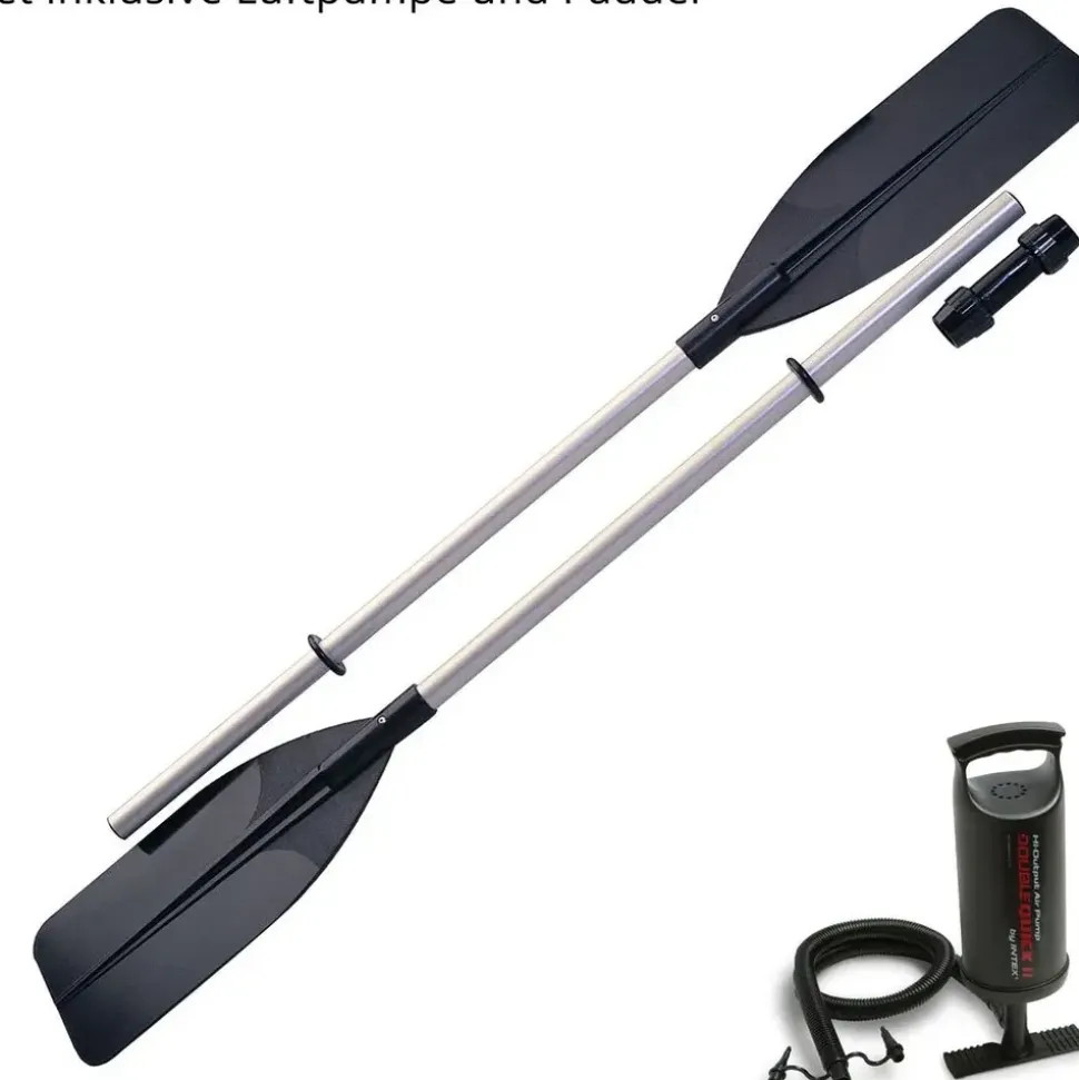 Intex Schlauchboot Excursion 4 Weiß inkl. Pumpe und Alu-Paddel