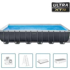 Intex Ultra XTR Frame Pool-Set rechteckig 732 x 366 x 132 cm inkl. Sandfilteranlage
