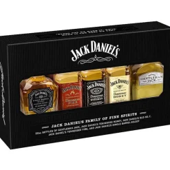 Jack Daniel's Family of Fine Spirits Old No.7 Tennessee 40% vol 0,05 l + Gentleman Jack 40% vol 0,05 l + Single Barrel Select 45% vol 0,05 l + Tennessee Honey Likör 35% vol 0,05 l + Tennessee Fire Likör 35% vol 0,05 l Tasting-Set