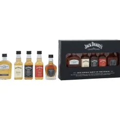 Jack Daniel's Family of Fine Spirits Old No.7 Tennessee 40% vol 0,05 l + Gentleman Jack 40% vol 0,05 l + Single Barrel Select 45% vol 0,05 l + Tennessee Honey Likör 35% vol 0,05 l + Tennessee Fire Likör 35% vol 0,05 l Tasting-Set