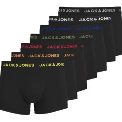 JACK & JONES Basic Boxershorts 7 Einheiten Black / Detail Black / Black M