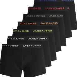 JACK & JONES Basic Boxershorts 7 Einheiten Black / Detail Black / Black M