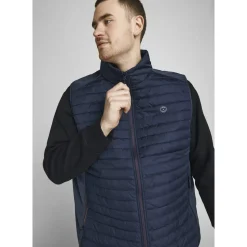 Jack & Jones PlusSize Emulti Bodywarmer Collar Weste Navy Blazer 2XL
