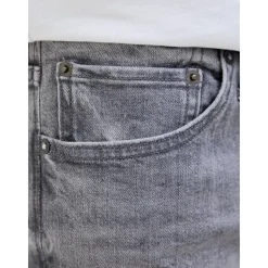 JACK & JONES Shorts JJIORIGINAL mit stylischem Aufschlag und Knopfleiste Baumwollmischung, regular fit grau XS