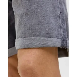 JACK & JONES Shorts JJIORIGINAL mit stylischem Aufschlag und Knopfleiste Baumwollmischung, regular fit grau XS