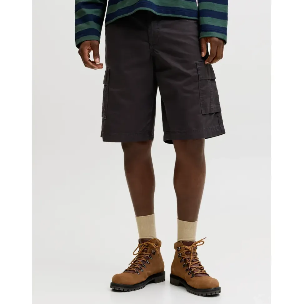 JACK & JONES Shorts mit Cargotaschen Modell 'COLE MATTY Black, S