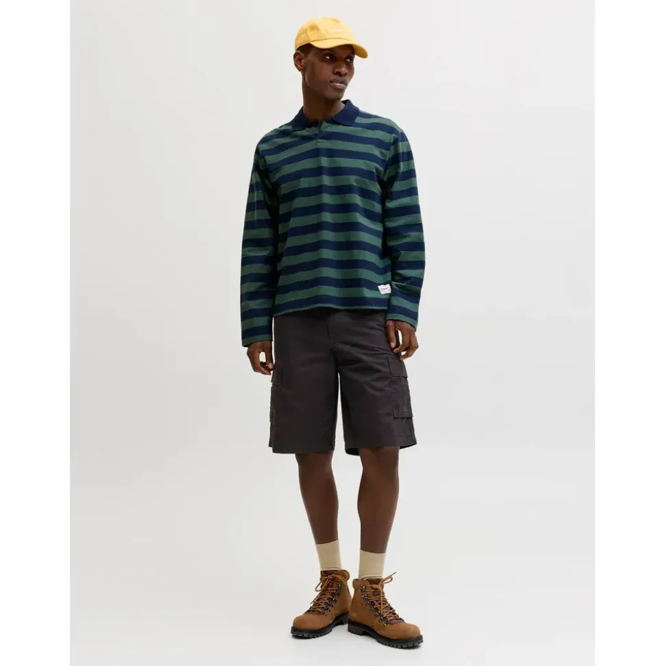JACK & JONES Shorts mit Cargotaschen Modell 'COLE MATTY Black, S