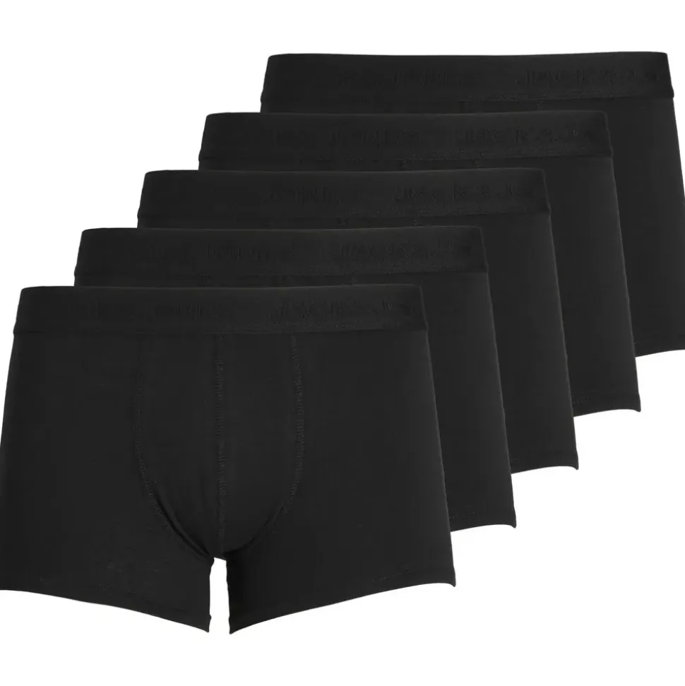 JACK & JONES Tone In Tone Boxershorts 5 Einheiten Black / Detail Black / Black XL