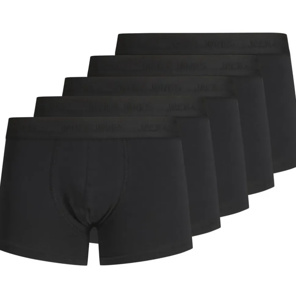 JACK & JONES Tone In Tone Boxershorts 5 Einheiten Black / Detail Black / Black XL