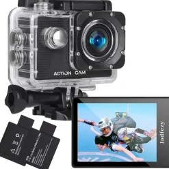 jadfezy Actionkamera 1080P 30FPS 140 Grad Weitwinkel 2