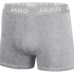 Jako Boxershorts Basic grau/silber S 2er Pack