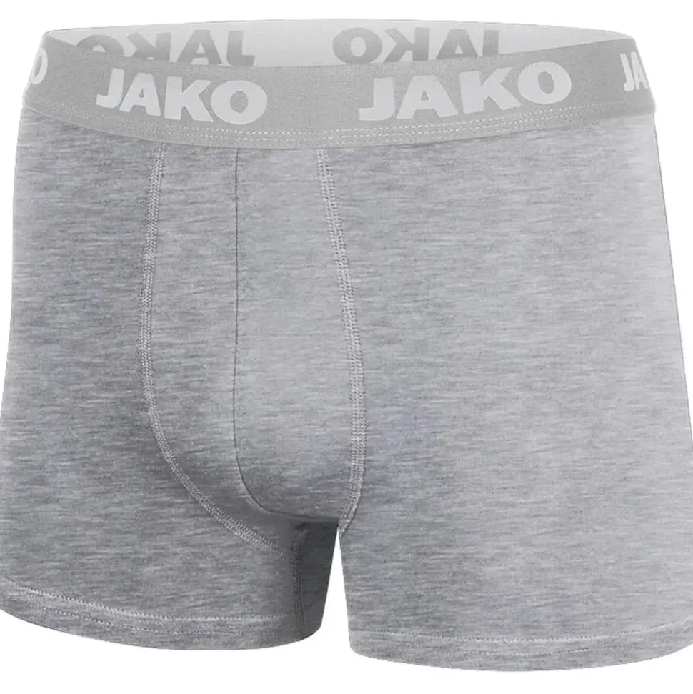 Jako Boxershorts Basic grau/silber S 2er Pack