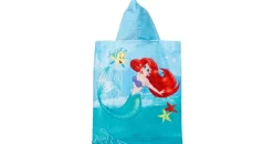 Jerry Fabrics Disney Ariel Badeponcho – Kinder Poncho aus 100 % Baumwolle