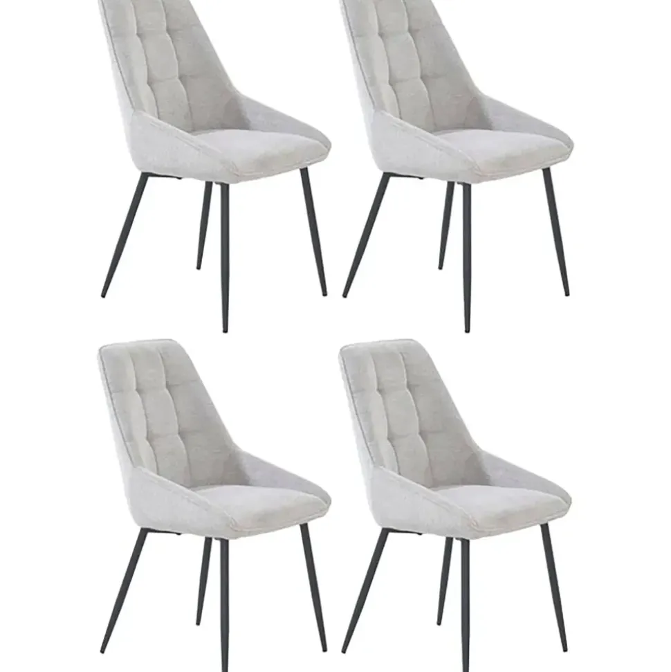 Jockenhöfer Gruppe Essgruppe ROGER, Sitzgruppe, Esstisch 160 cm, 4 Stühle, (Set, 5-tlg., Esstisch 160 cm plus 4 Esszimmerstühle), Tischplatte Wildeiche, Stühle mit Webstoff braun|grau