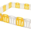 joyz Laufgitter, Gelb, Kunststoff, Quadratisch, 240x53x240 cm, Babymöbel, Laufstall Baby