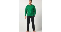 Jp1880 Schlafanzug Homewear Zweiteiler Langarmshirt Grün 3XL