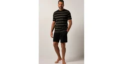 Jp1880 Schlafanzug Homewear Zweiteiler Shorts Schwarz XL