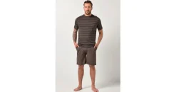 Jp1880 Schlafanzug Schlafanzug Homewear Zweiteiler Ringel grau XXL