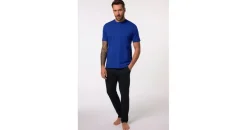 Jp1880 Schlafanzug Schlafanzug Homewear Zweiteiler lange Hose Blau 3XL