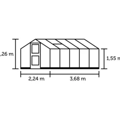 Juliana Compact Alu anthrazit ESG 3 mm 8,2 m2