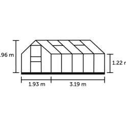 Juliana Popular 106 Alu grün Blankglas 3 mm 6,2 m2