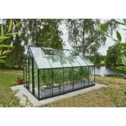 Juliana Universal 128 Alu schwarz Blankglas 3 mm 9,9 m2