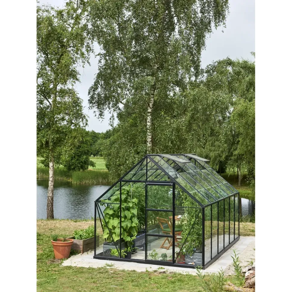 Juliana Universal 128 Alu schwarz Blankglas 3 mm 9,9 m2