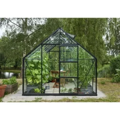 Juliana Universal 128 Alu schwarz Blankglas 3 mm 9,9 m2