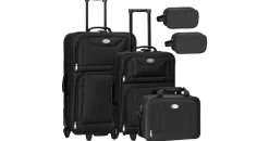Juskys Athen Koffer-Set 5-tlg. schwarz