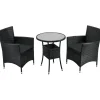 Juskys Bayamo Set 3-tlg. schwarz/grau