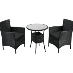 Juskys Bayamo Set 3-tlg. schwarz/grau