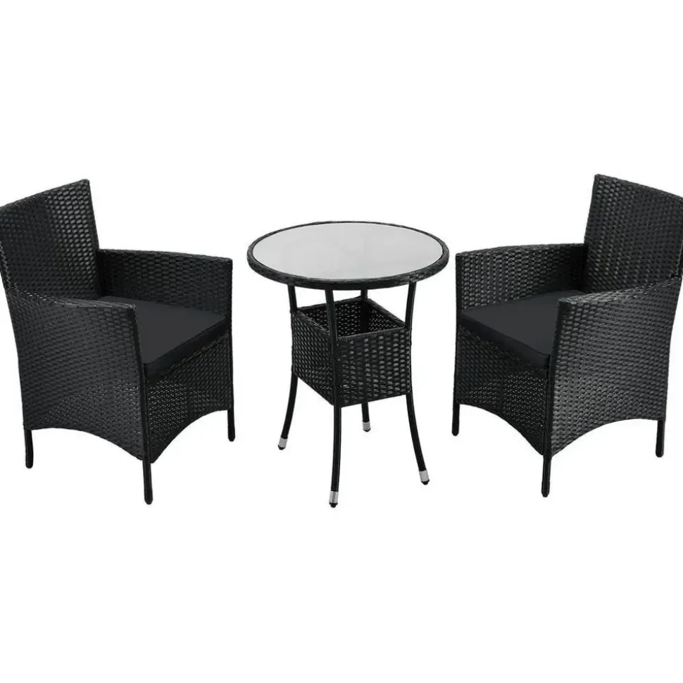 Juskys Bayamo Set 3-tlg. schwarz/grau