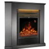 Juskys Elektrokamin 1000/2000 W schwarz