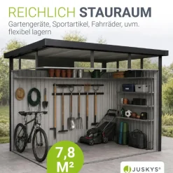 Juskys Gerätehaus Luzern 7,8 m2 Anthrazit