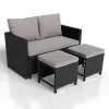 Juskys Jamaika Set 7-tlg. Schwarz/Grau