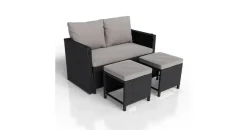 Juskys Jamaika Set 7-tlg. Schwarz/Grau