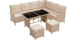 Juskys Manacor Lounge-Set creme/sand