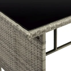 Juskys Manacor Polyrattan Lounge-Set grau meliert