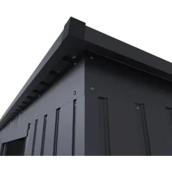 Juskys Metall Geräteschuppen M Dunkelgrau