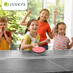 Juskys Mini Tischtennisplatte Flexi Schwarz
