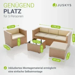 Juskys Punta Cana Lounge creme/beige