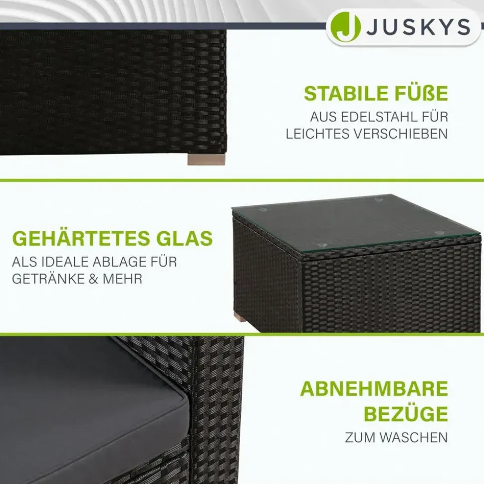 Juskys Punta Cana L Polyrattan Lounge