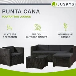 Juskys Punta Cana L Polyrattan Lounge