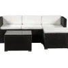 Juskys Punta Cana M Lounge-Set schwarz/creme