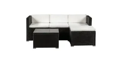 Juskys Punta Cana M Lounge-Set schwarz/creme