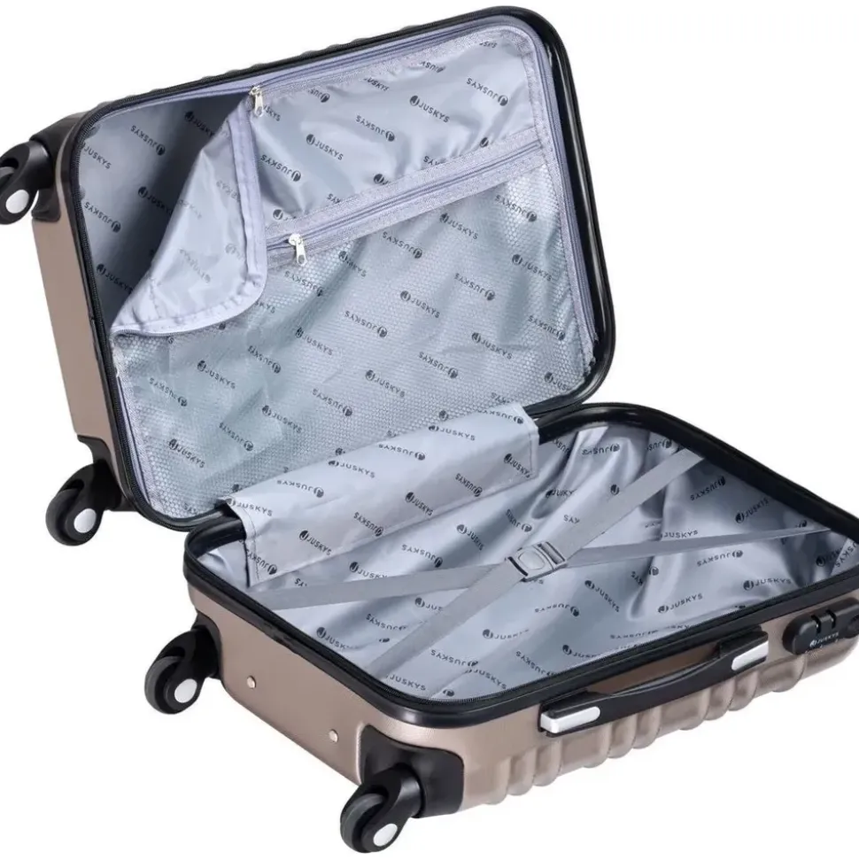 Juskys Rom Koffer-Set 4-tlg. champagner/beige