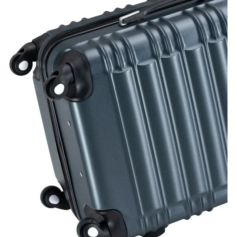 Juskys Rom Koffer-Set 4-tlg. grau/anthrazit