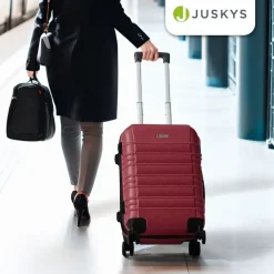 Juskys Rom Koffer-Set 3-tlg. rot